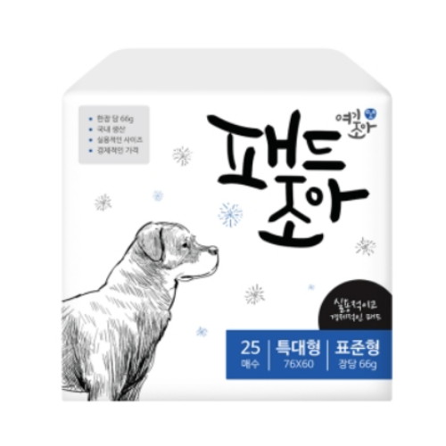 여기조아 패드조아 배변패드 표준형 특대형 66g 25매