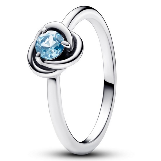 판도라  씨 아쿠아 블루 이터니티 서클 링 192993C03