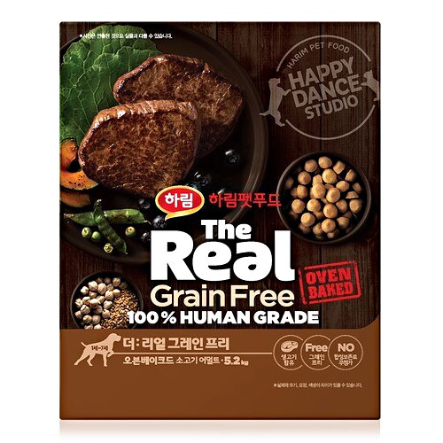 더리얼 독 그레인프리 오븐베이크드 소고기 어덜트 5.2kg
