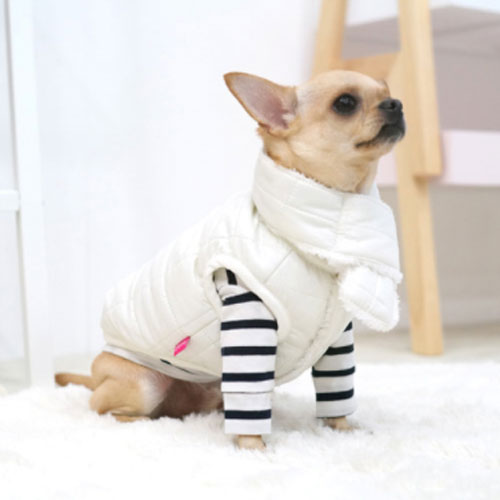 패리스독 초경량 패딩 화이트