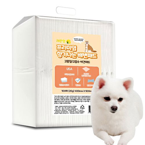 씨엔앨라이프 프리미엄 향기나는 배변패드 레몬향 20g 100매