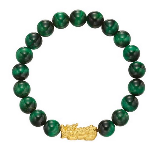 수앤진골드  그린 호안석 8mm 비휴 팔찌 0.9g
