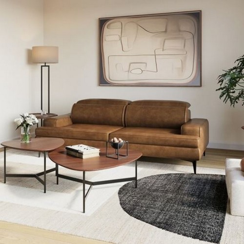 까사미아 뉴테라모 천연가죽 소파 3인용