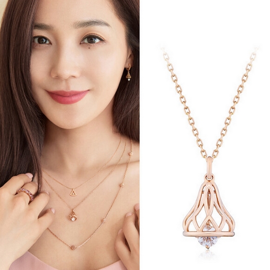 다이아미  럭키벨 18K골드 2부 다이아몬드 목걸이 FGDN1097W02