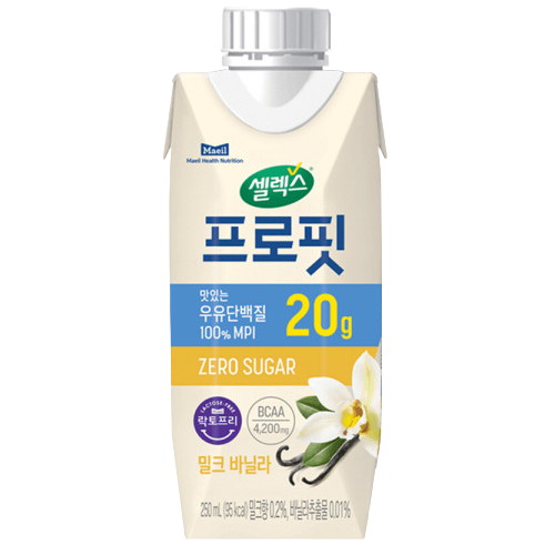 매일유업 셀렉스 프로핏 밀크 바닐라 250ml