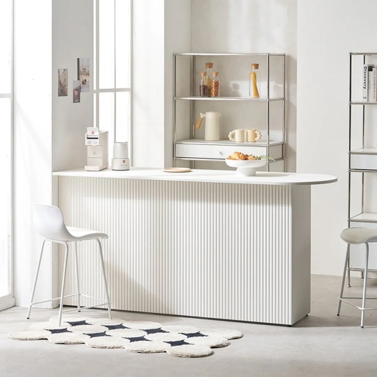 나무뜰 엘리 템바보드 반타원 수납 홈바 아일랜드 식탁 1800