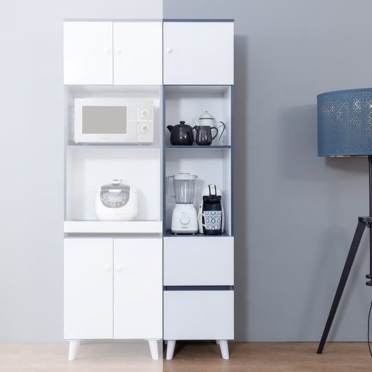 우아미가구 마데리 주방 키큰 틈새 수납장 1930