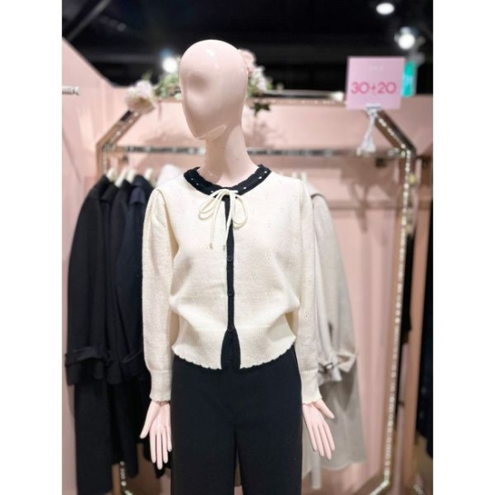 숲(SOUP) 여성 리본넥 가디건 OZBGDT1