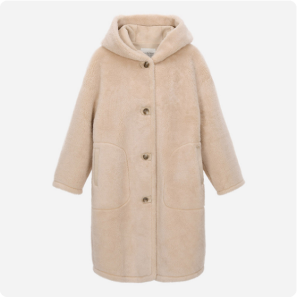 써스데이아일랜드 여성 후드 퍼 롱코트 T238MLT242W