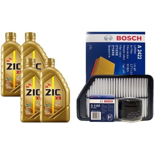 SK엔무브 ZIC X9 FS 5W30 4L + 보쉬필터 현대 더뉴 아반떼MD 1.6 가솔린