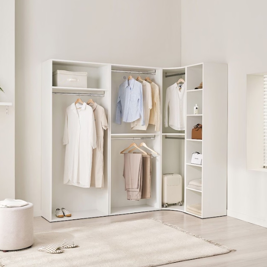 레이디가구  이안 코너형 A세트 드레스룸 2800