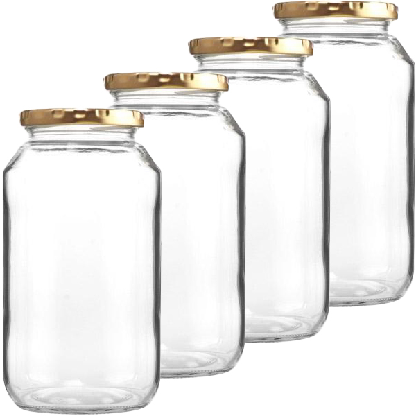 경성리빙테크 원형 유리병 850ml