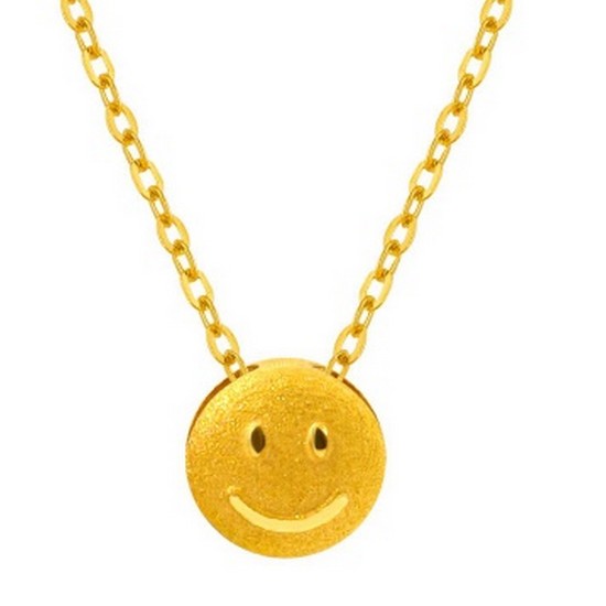 한국금다이아몬드  금 행운 스마일 볼 목걸이 1.85g