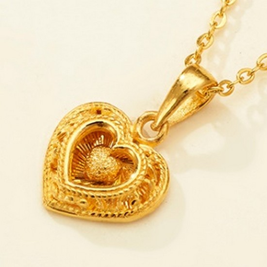 새미쥬얼리  트리플 하트 한돈 메달 펜던트 3.75g