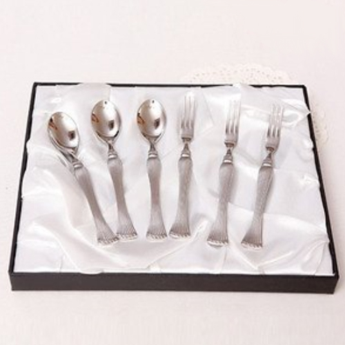 인현공방 티파니실버 티스푼+티포크 종합세트 6P