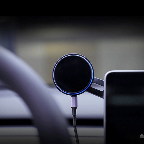 노빅  테슬라 맥세이프 LED 무선충전거치대 RX6