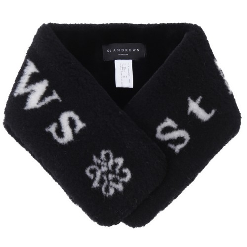 세인트앤드류스  워딩로고 덤블 넥 워머 821C4AC674_BK