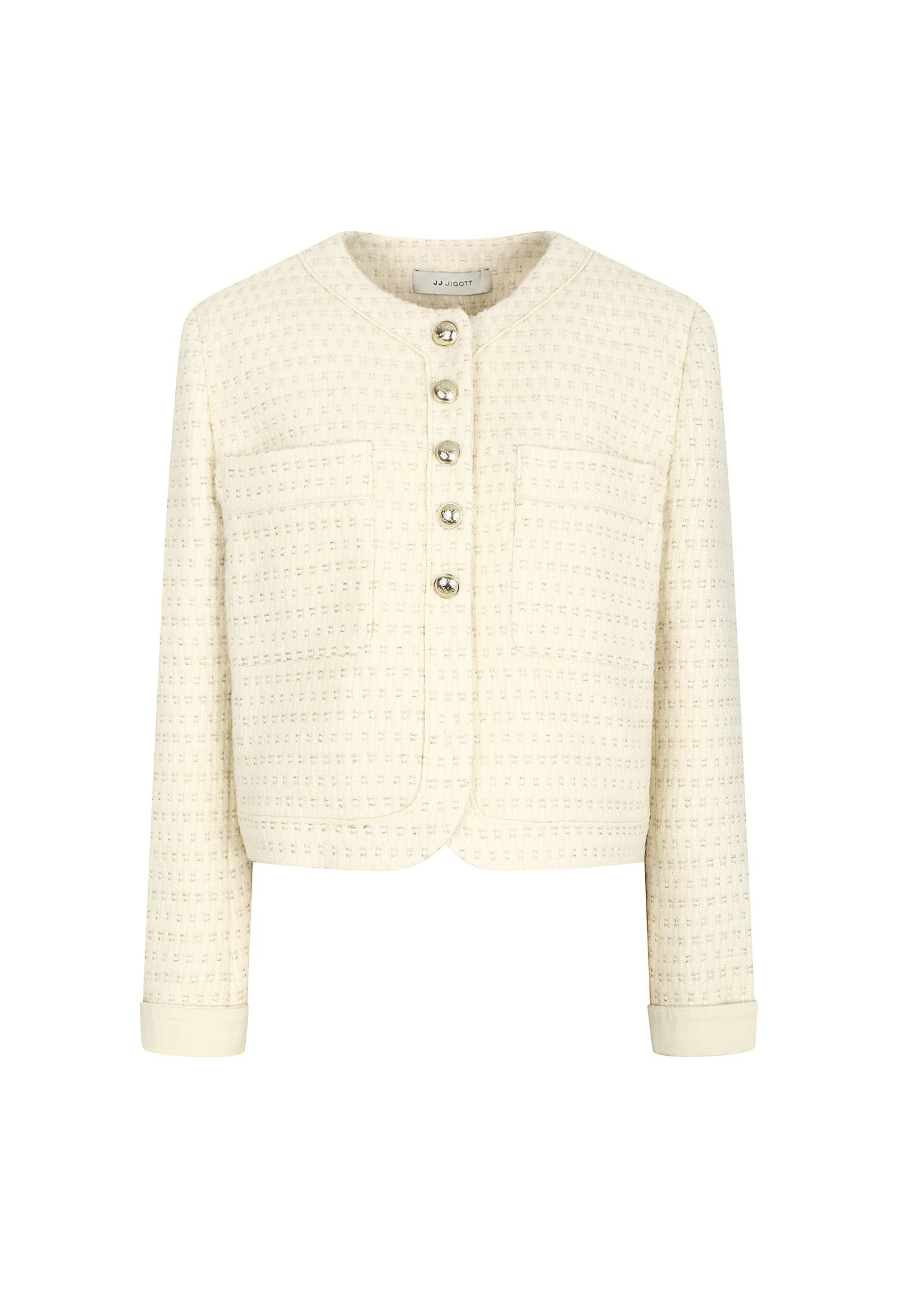 JJ지고트 메탈사 믹스 크롭 트위드 재킷GNCA0JKR7