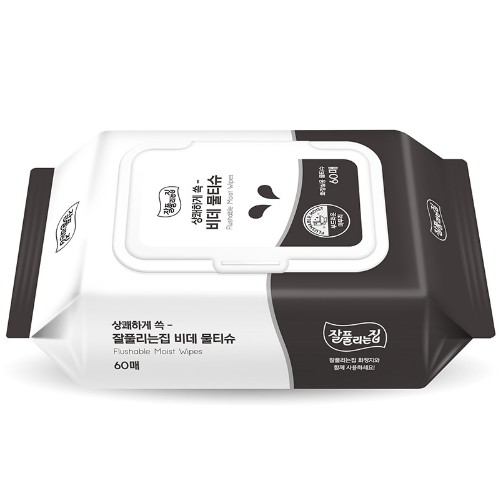 잘풀리는집 비데 물티슈 캡형 60매