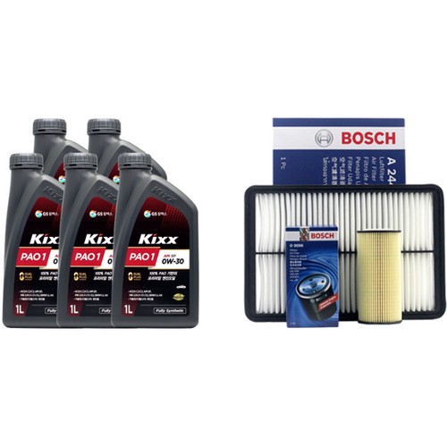 GS칼텍스 KIXX 파오1 0W30 5L + 보쉬필터 기아 K5 DL3 LPI