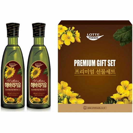 롯데푸드 해바라기유 500ml 2입 세트