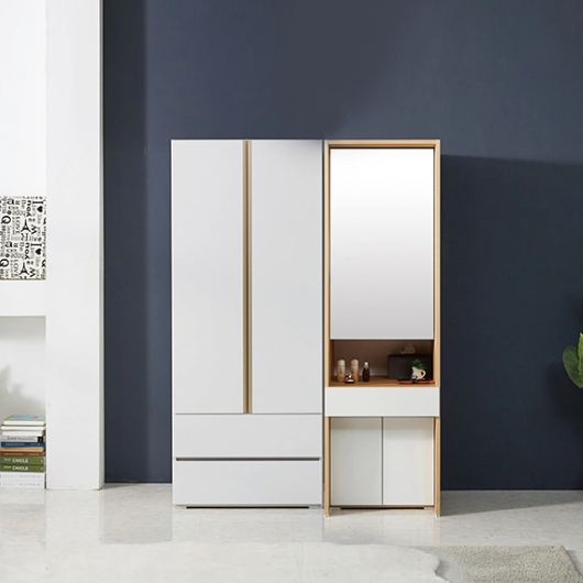 지베스  에일리 화장대 투서랍 옷장세트 1400