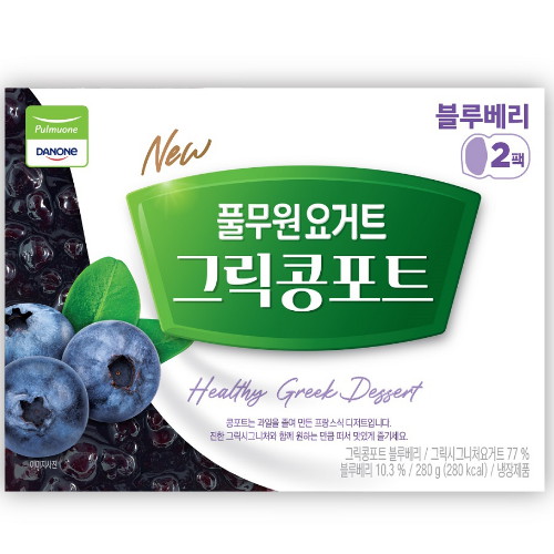 풀무원다논 그릭콩포트 블루베리 140g