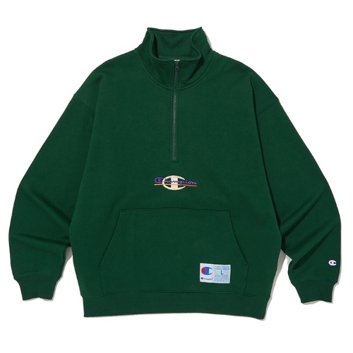 챔피온  슈퍼 플리스 하프집 스웨트셔츠 CKTS3F412E3