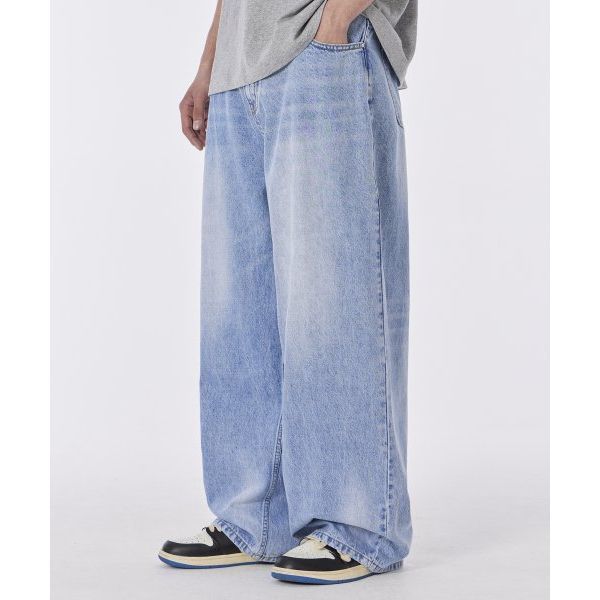 굿라이프웍스 이지 와이드 데님 팬츠