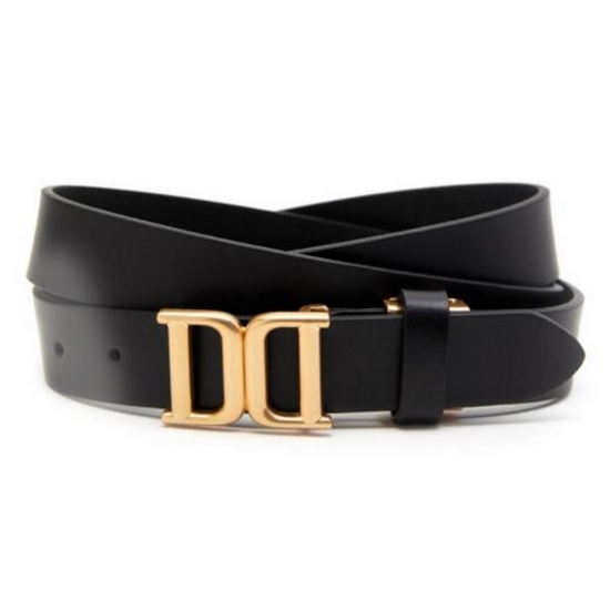 닥스 DD 메탈릭 버클 소가죽 벨트 DBBE4E793BK