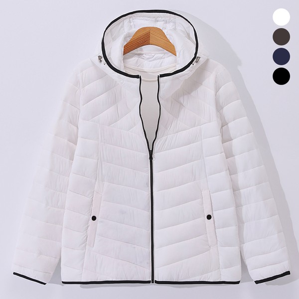 후앙스 베이직 후드 심플 초경량 패딩점퍼_PWPD1046