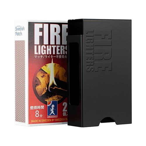 와일드와일드웨스트  파이어 라이터스 착화제 20p 130g 슬리브 케이스 세트