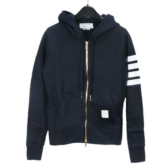 톰브라운 여성 사선 완장 후드집업 FJT001A 00535 415