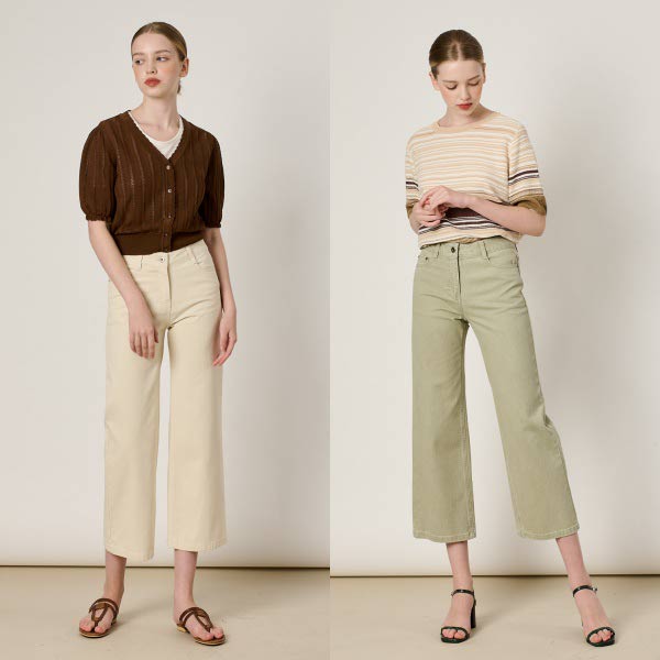 BCBG 세미 와이드 데님 팬츠 B2F7P340