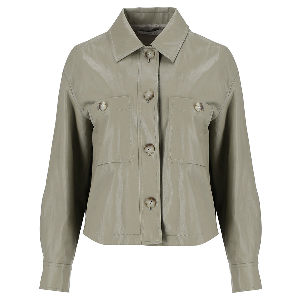 쉬즈미스 빅 포켓 레더 숏 재킷 SWWJKM11030