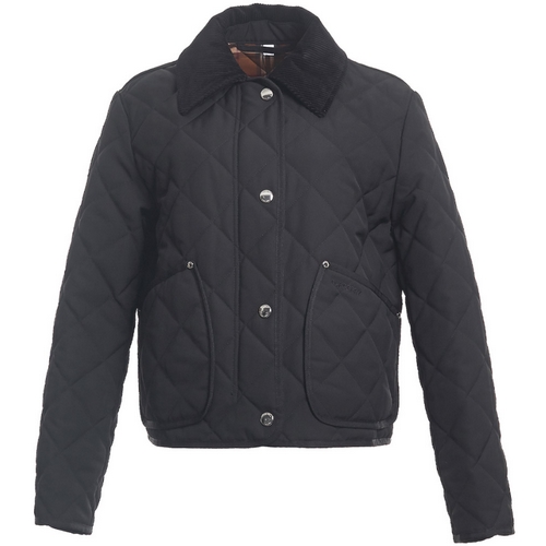 버버리 여성 코듀로이 칼라 다이아몬드 퀼팅 크롭 반 재킷 8055131