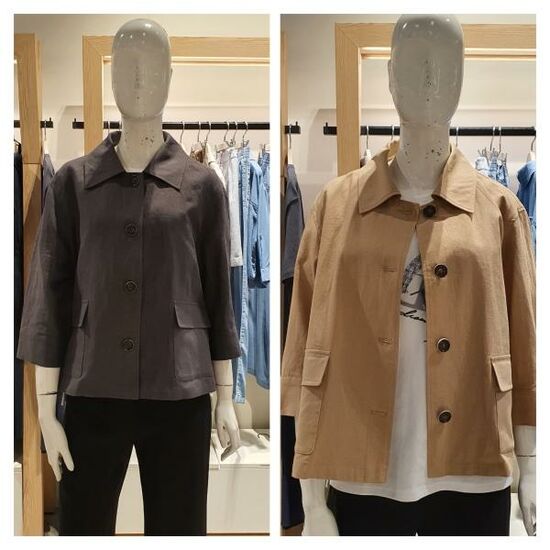 비지트인뉴욕 린넨칠부소매스텐카라자켓 VY5JK31