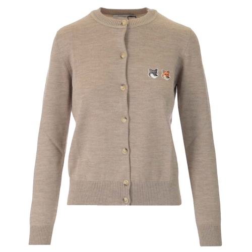 메종키츠네 여성 더블 폭스 헤드 패치 가디건 GW00544KT1036