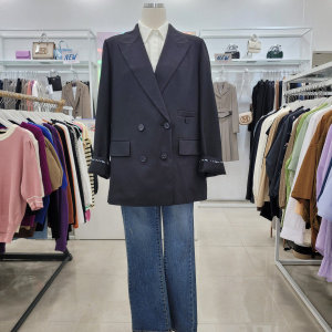 미센스 소매레터링배색레귤러자켓 MB32JKM105Z