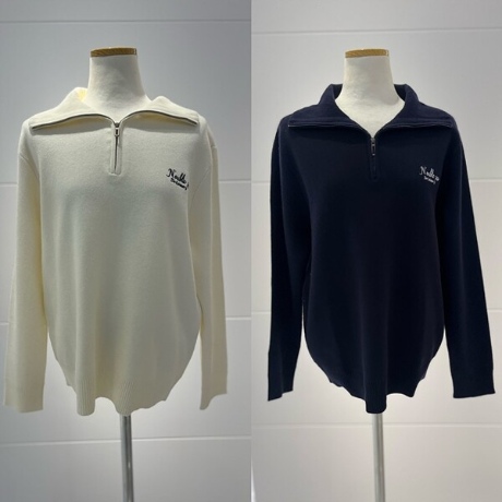 숲(SOUP) 집업 빅카라 풀오버 니트 SZALK3A