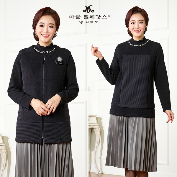마담엘레강스 여성 밍키 코사지 앙상블 K204VT01