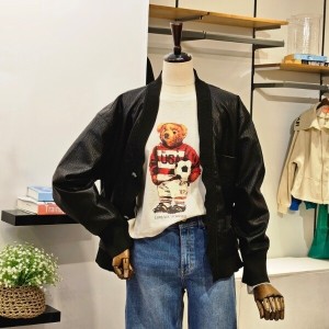 반에이크 니트블럭 레더 자켓 VB2XLEMD04Z