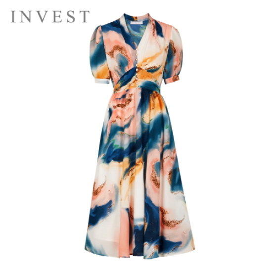 인베스트 믹스컬러진주버튼원피스 V2M1OP3261