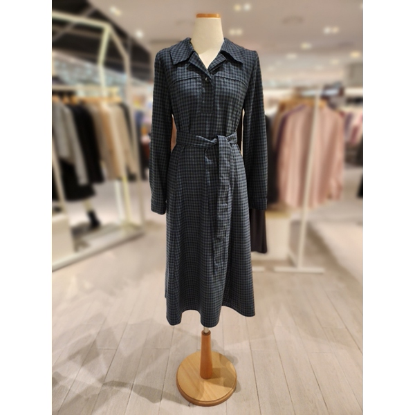 숲(SOUP) 체크 루즈핏 롱 원피스 SZAOP82