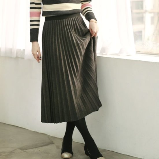 웬디즈갤러리 데리언 울 플리츠 스커트 PSK009
