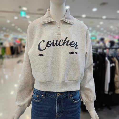 클라이드.n 여성 하프집업 카라티셔츠 기모 FNDTS906F