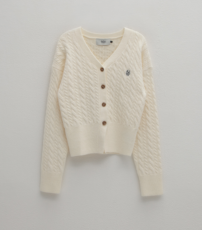 나인 그웬 울 셋업 V넥 니트 가디건 CD-2089