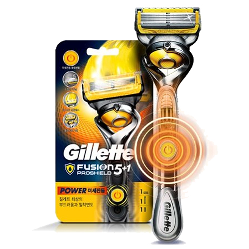 질레트  퓨전 프로쉴드 파워 옐로우