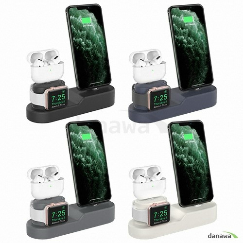 아이노비아  AHASTYLE 아이폰/에어팟 프로/애플워치 3in1 충전 거치대