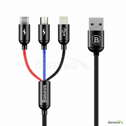 베이스어스  Primary Colors 3in1 멀티 케이블